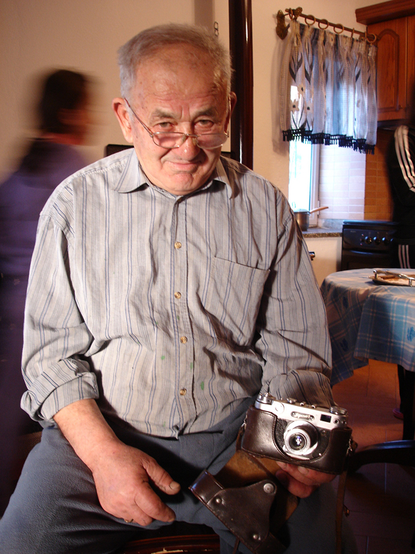 Figure 20: 
From an interview with an amateur photographer, Korçë. Courtesy: Gilles de Rapper, 2009. I. H., from a village in southeastern Albania, purchased his Russian-made Zorki camera in 1960 at the age of 22, with the support of his parents. He used it for years but now owns a digital camera sent to him by his sons who live in the United States. “It was the most precious thing I had”, he said during our meeting at his home.