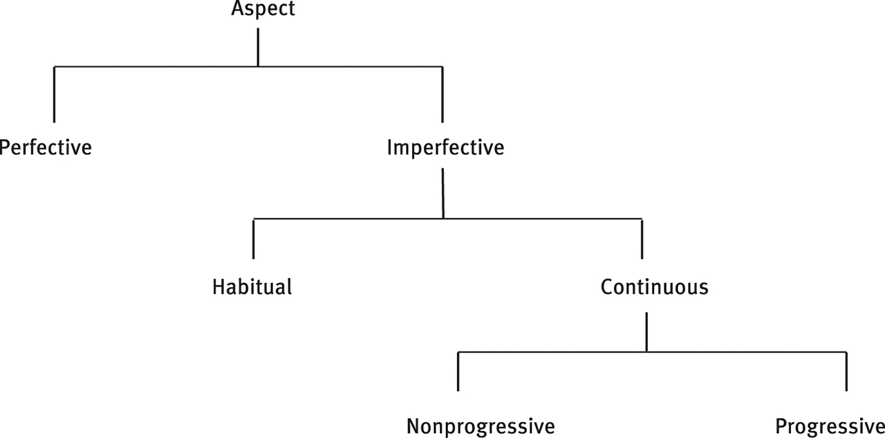 Figure 1: Classification of aspectual oppositions according to Comrie (1976).