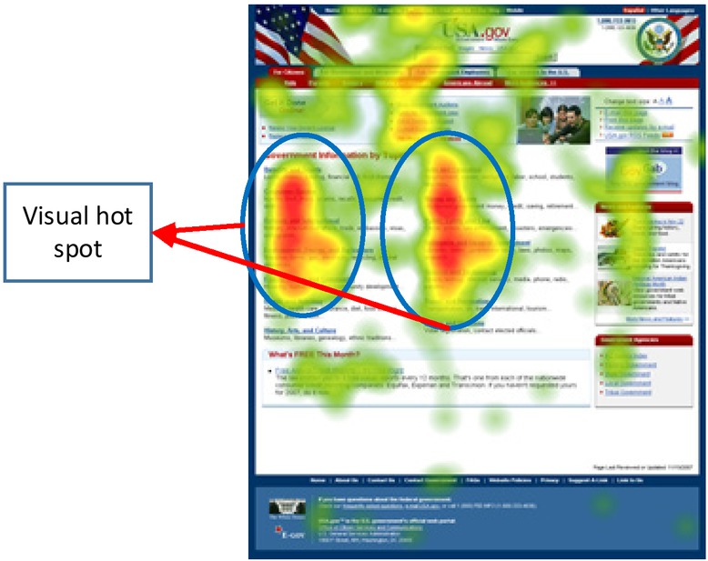 Figure 5 Eye movement tracing heat map