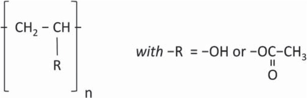 Figure 1 Chemical structure of PVOH (partially hydrolysed)