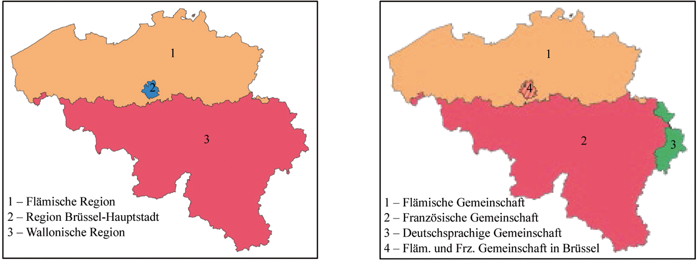 Abb. 1
die Regionen Abb. 2: die Gemeinschaften