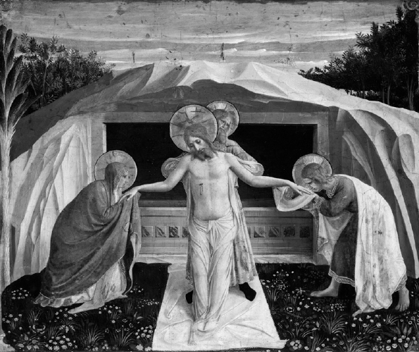21 
Fra Angelico, Entombment, ca. 1438–1440, tempera on wood, 37.9 × 46.6 cm. Munich, Alte Pinakothek, inv. no. WAF 38 a
