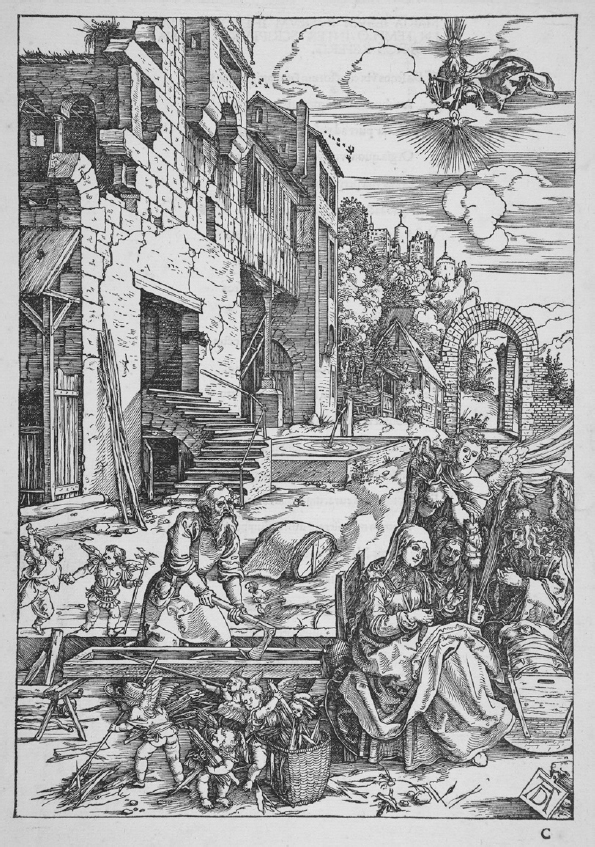 24 
Albrecht Dürer, The Sojourn of the Holy Family in Egypt, from the series Life of the Virgin, 1511, woodcut, 41.9 × 29.8 cm. New York, The Metropolitan Museum of Art, inv. no. 1975.653.4
