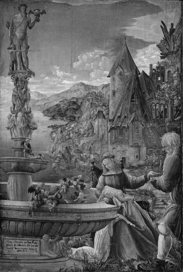 25 
Albrecht Altdorfer, Rest on the Flight to Egypt, 1510, oil on panel, 58.2 × 39.3 cm. Berlin, Staatliche Museen, Gemäldegalerie, inv. no. 638B
