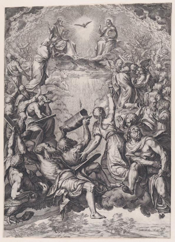 4 
Cornelis Cort after Titian, Gloria, 1566, engraving, 52.6 × 37.6 cm. New York, The Metropolitan Museum of Art, acc. no. 49.97.535

