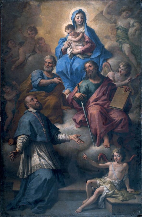 14 
Paolo De Matteis, Madonna and Child with Sts. Peter, Paul, and Francis de Sales, 1726, oil on canvas. Naples, Chiesa dei Girolamini
