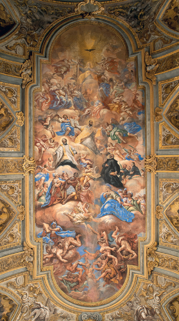 16 
Paolo De Matteis, The Triumph of Religion over Heresy with Jesuit Saints, 1693, fresco. Naples, San Ferdinando

