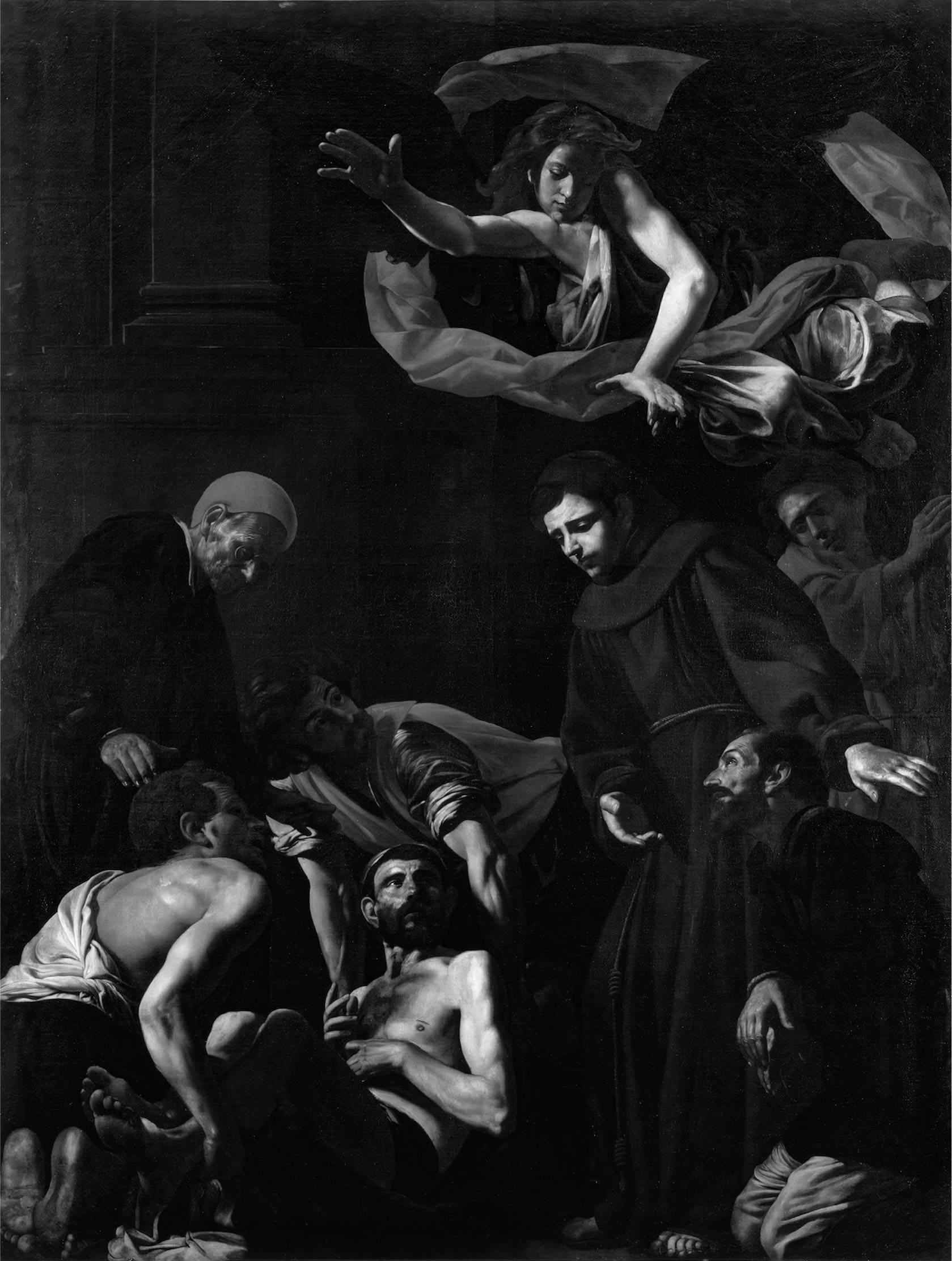 24 Battistello Caracciolo, Miracolo di sant’Antonio da Padova, 1620–1622, olio su tela, 288 × 220 cm. Napoli, Museo e Real Bosco di Capodimonte