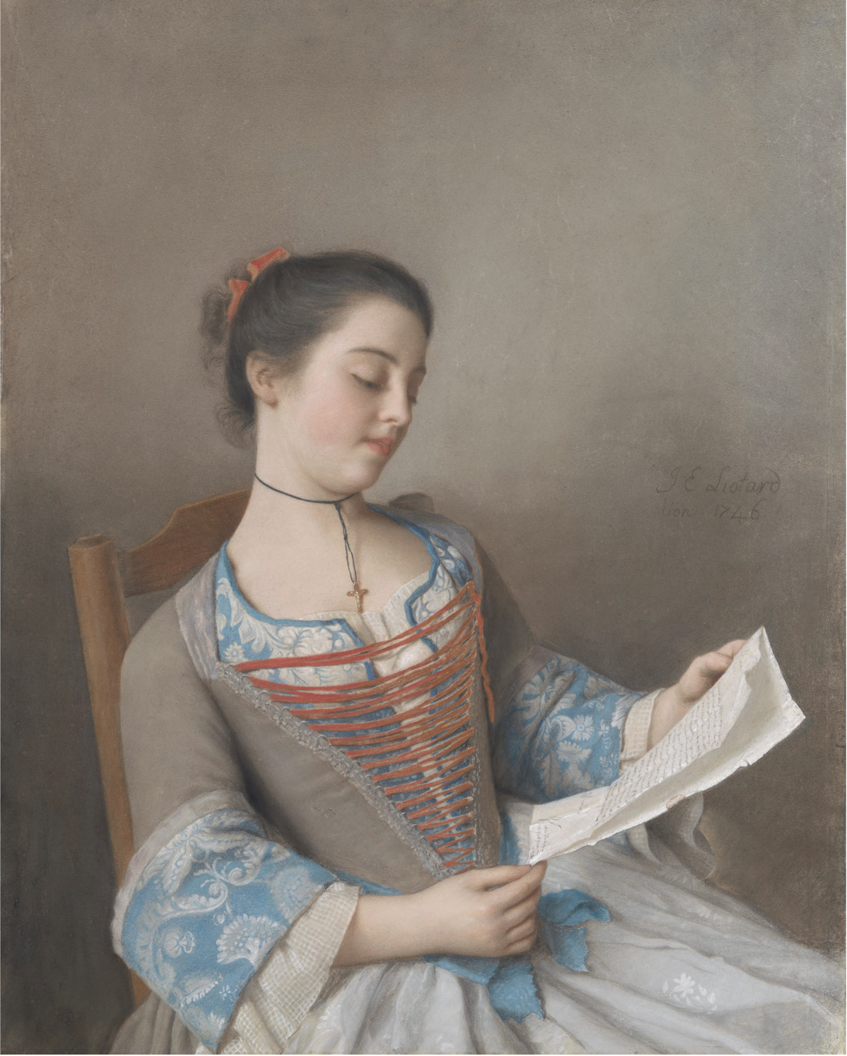 1 
Jean-Étienne Liotard, Marianne Lavergne Reading a Letter (“La liseuse”), 1746, pastel on vellum, 54 × 43 cm. Amsterdam, Rijksmuseum
