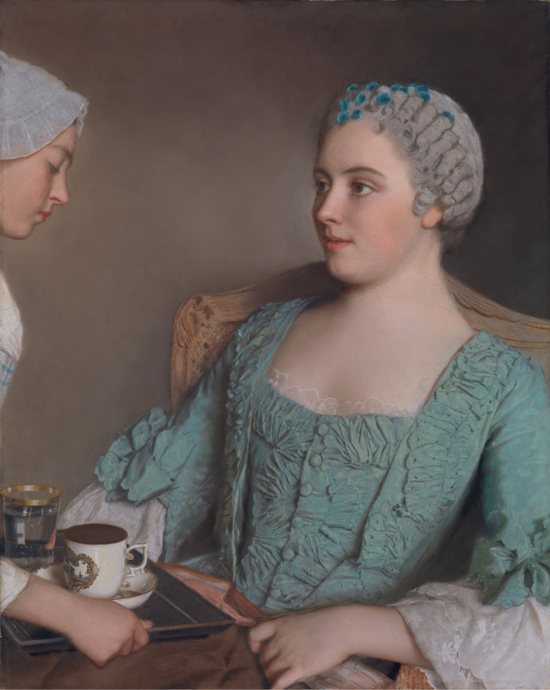 9 
Jean-Étienne Liotard, The Breakfast (“Portrait d’une Dame prenant du Chocolat”), ca. 1752–1753, pastel on vellum, 67.3 × 54 cm. Munich, Bayerische Staatsgemäldesammlungen, Alte Pinakothek (on loan from the HypoVereinsbank)
