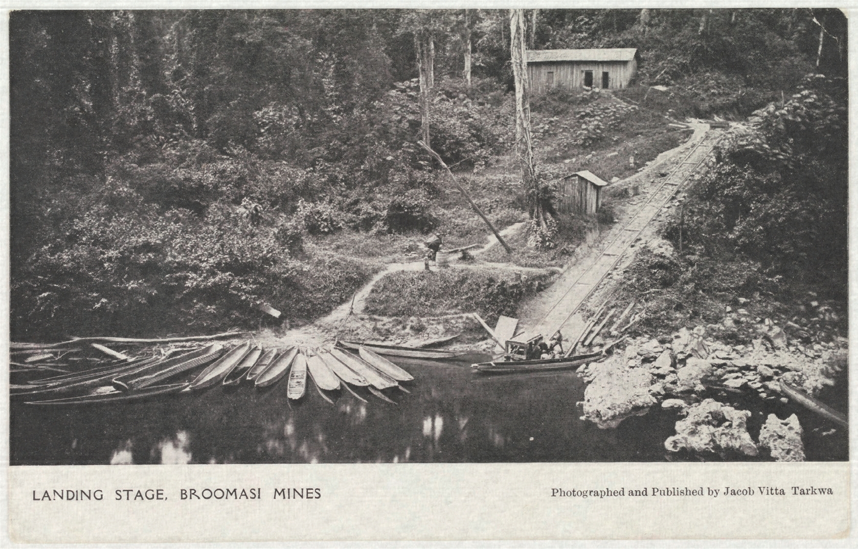 1 
Jacob Vitta, Landing Stage. Broomasi Mines, ca. 1904, halftone print, 8.7 × 13.7 cm. Author’s collection