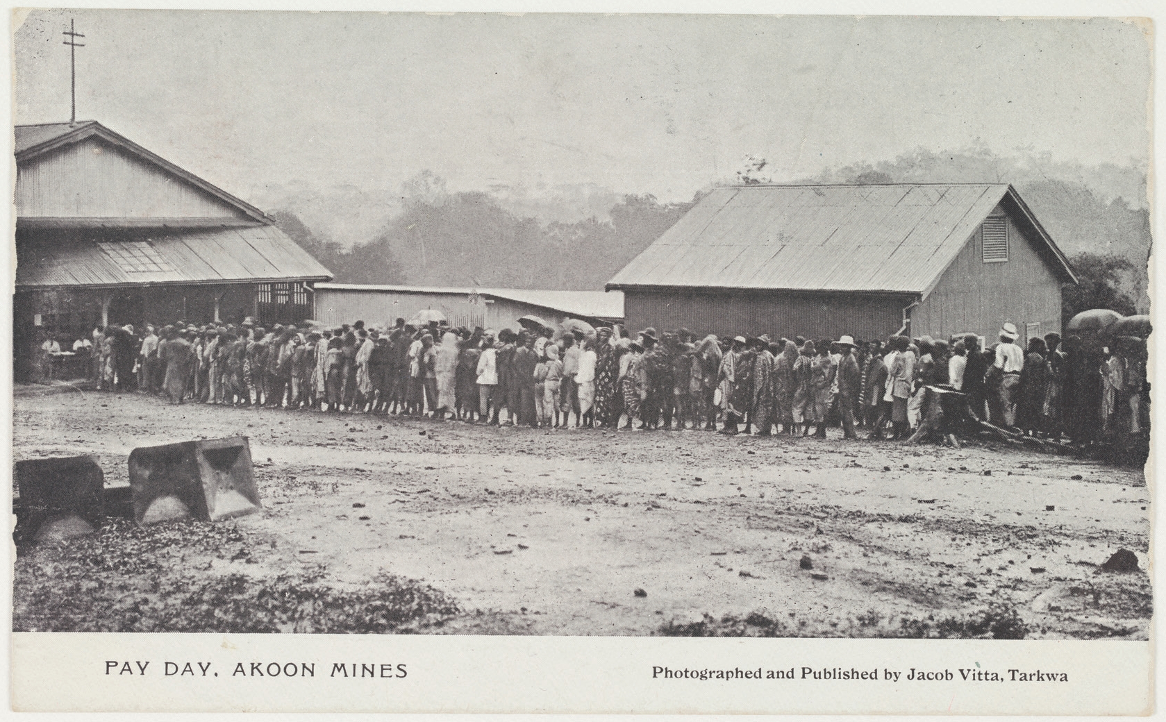 2 
Jacob Vitta, Pay Day, Akoon Mines, ca. 1907, halftone print, 8.5 × 13.6 cm. Author’s collection