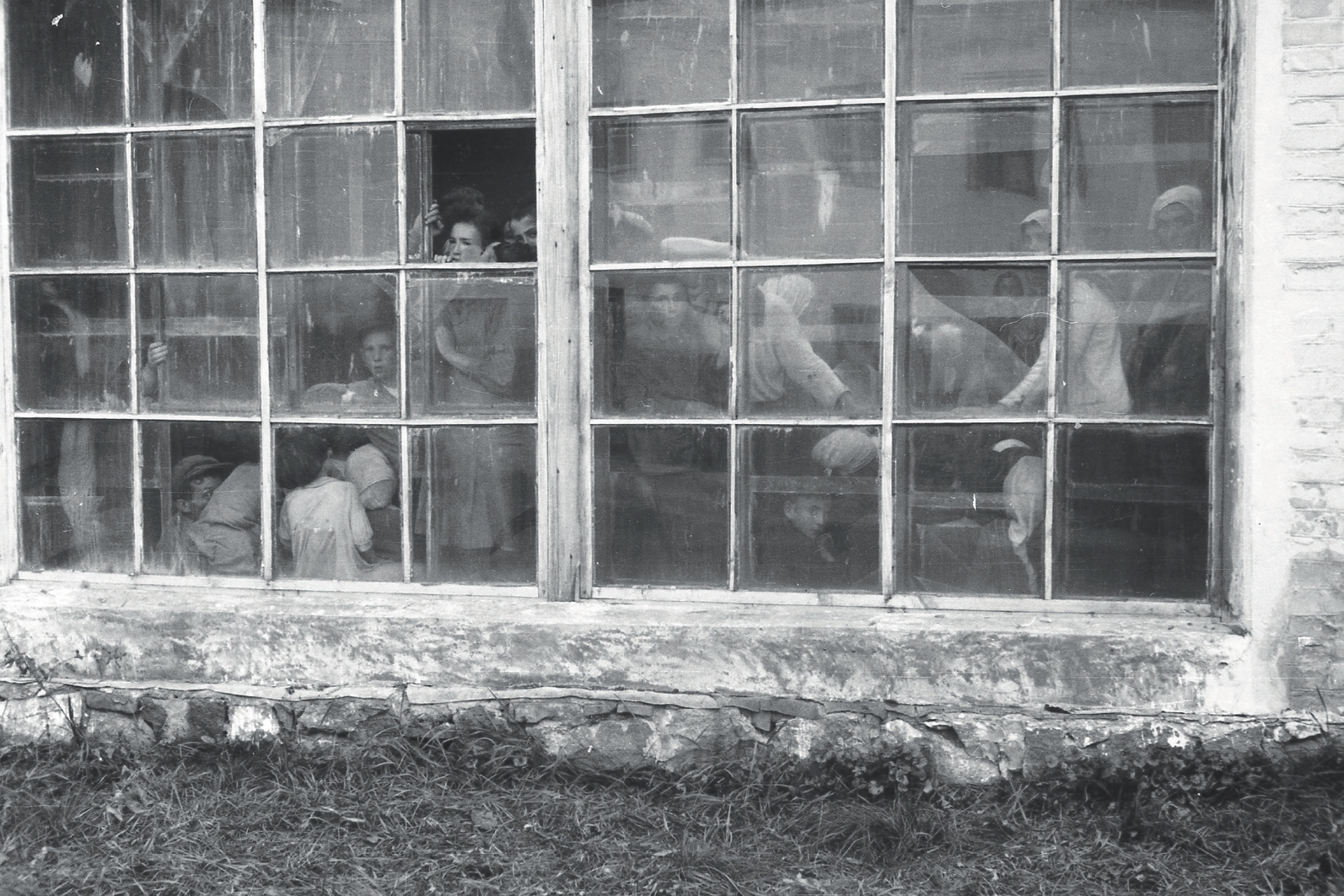 1 
Fritz Heinze, Untitled [women and children held in a greenhouse], 1941, vintage contact print. Private collection