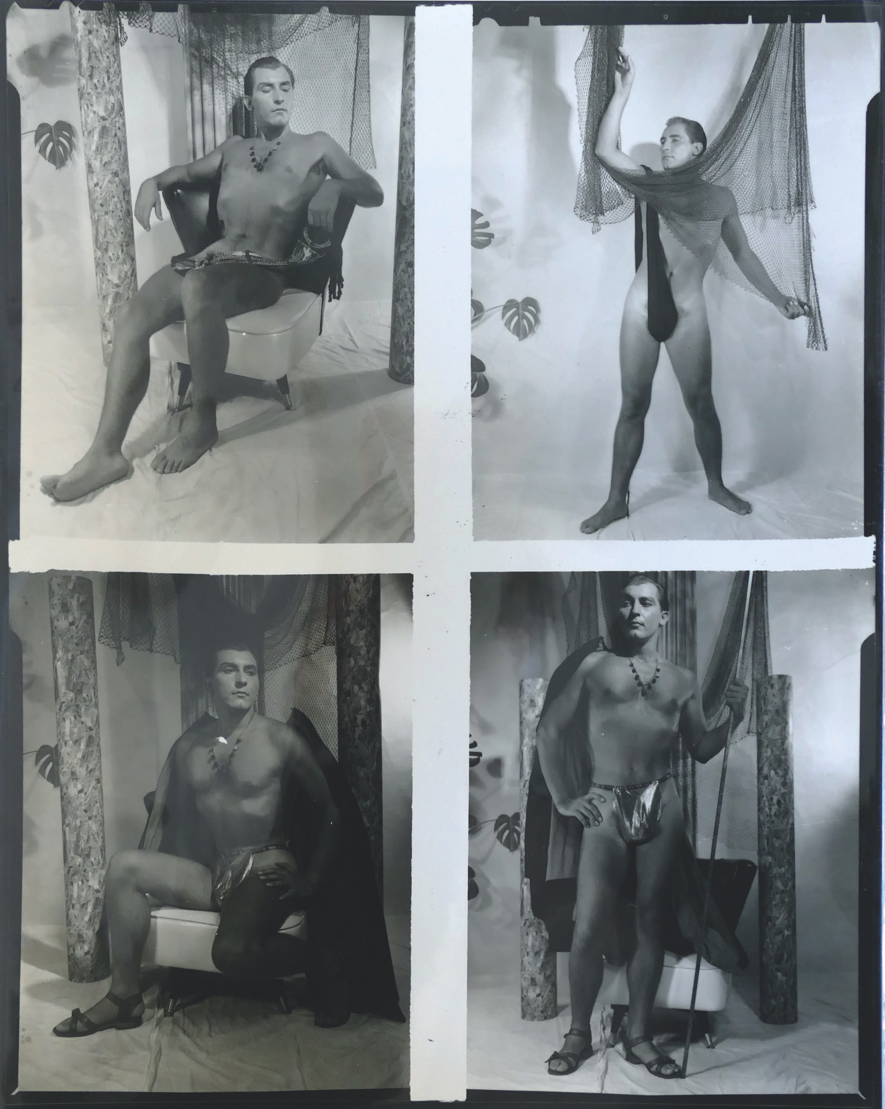 4 
Richard Fontaine, Darrel Stoneman, 1960s, four photographs. Los Angeles, ONE National Gay & Lesbian Archives at the USC Libraries, Erotic and Physique Photography Collection, coll. no. 2014–051, box 26