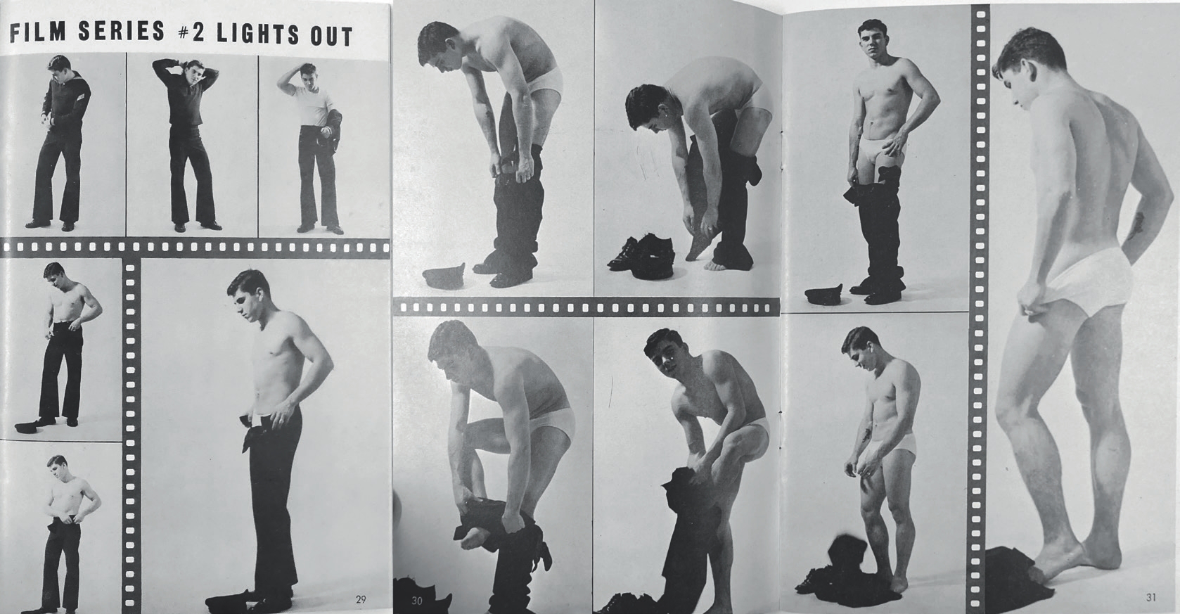 6 
Champ Annual, New York 1962, 29 –31, photographer and model no longer known. Los Angeles, ONE National Gay & Lesbian Archives at the USC Libraries, Physique Magazine Collection