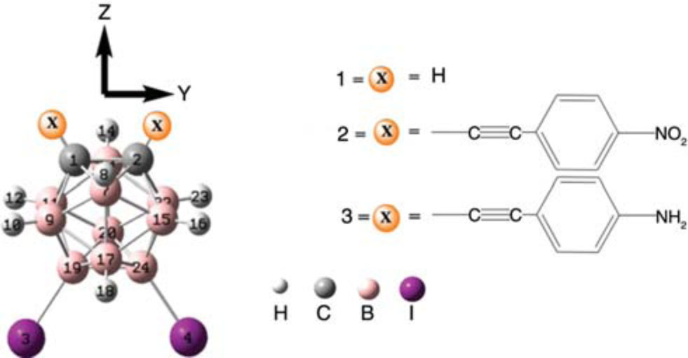 Figure 1: The optimized structures and schematic diagram of all derivatives investigated in the current study.