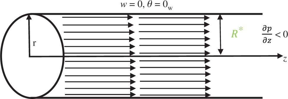 Figure 1: Geometry of the flow problem.