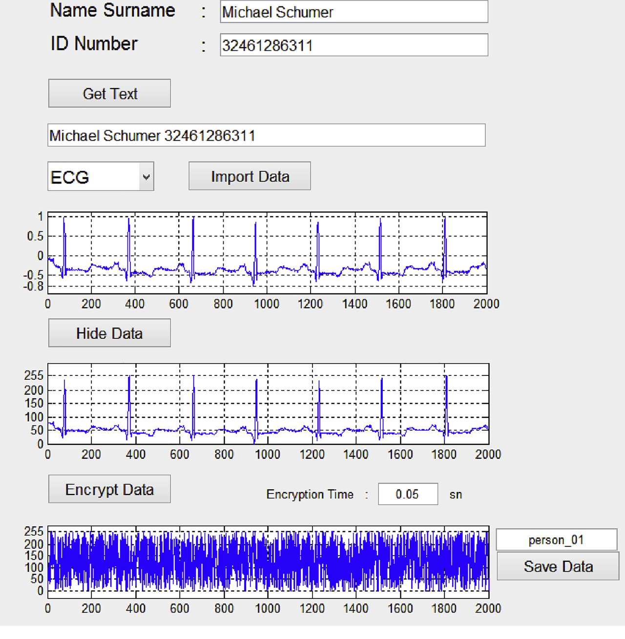 Figure 11: Graphical user interface main screen.