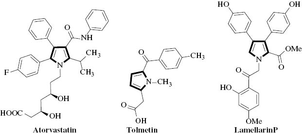 Fig. 1 Therapeutically active pyrroles.