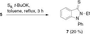Scheme 3 Trapping of the NHC derived from 5 by sulfur.