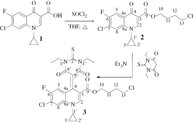 Scheme 1: Syntheses of compounds 2 and 3.