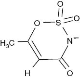 Fig. 1: Formula drawing of the acesulfamate anion.