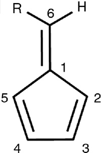 Fig. 1: Atom numbering scheme in pentafulvene.