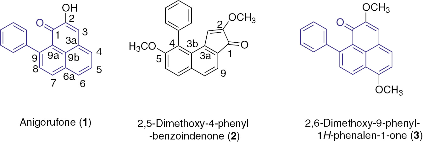 Fig. 1: Chemical structures of compounds 1–3.