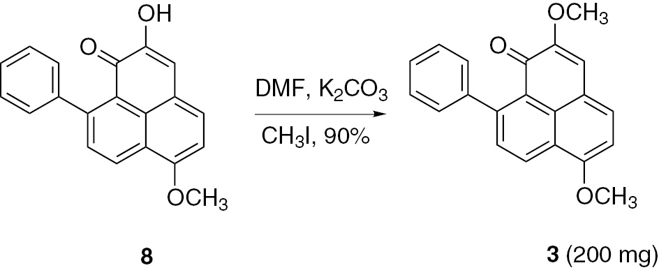 Scheme 3: Synthesis of compound 3 from 8.