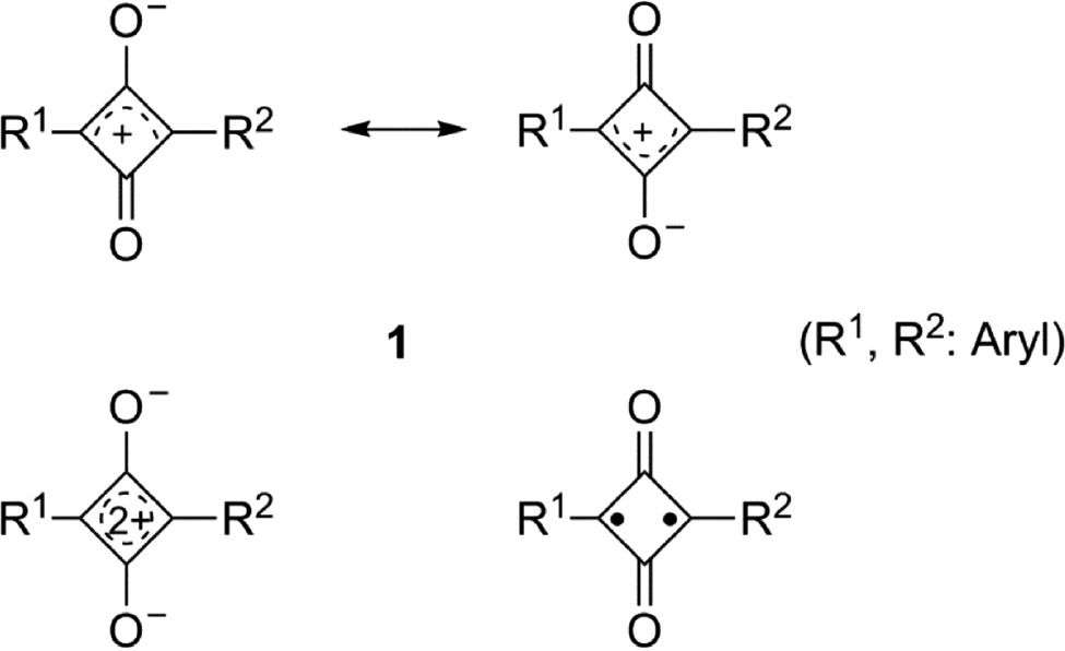 Fig. 1: Canonical structures of 1,3-diarylsquaraines 1.