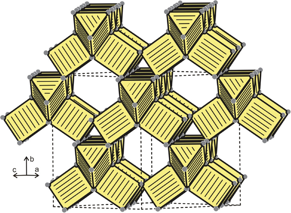 Fig. 1: The substructure of condensed Os@Ce6 trigonal prisms of Ce4OsCd.