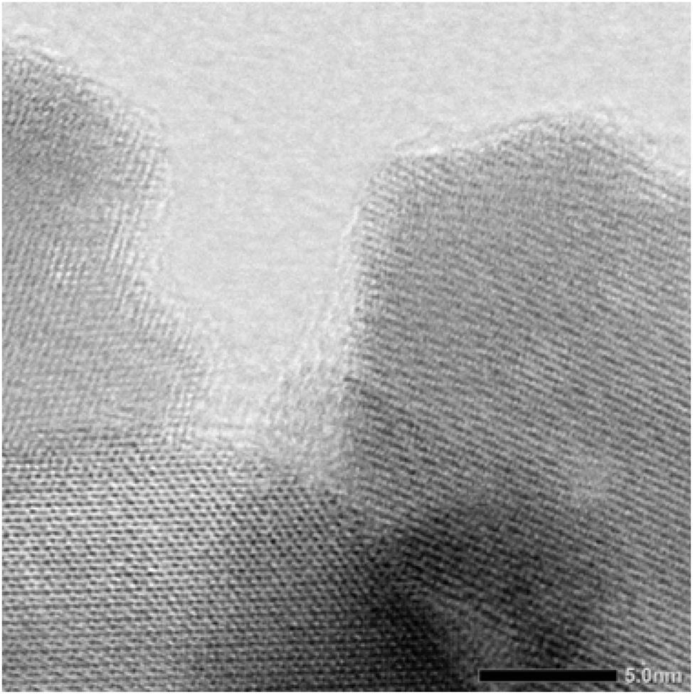 Figure 4: 
BF STEM image of a hafnium-containing bixbyite phase.
