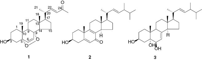 Figure 1: Structures of compounds 1–3.