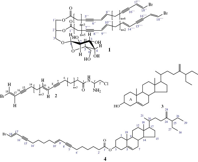 Figure 1: Structures of compounds 1–4.