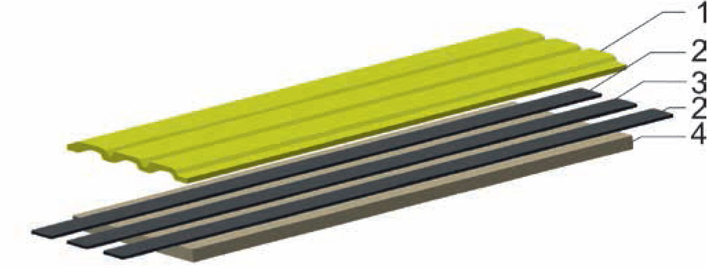 Figure 2 Expanded view of welded coplanar TSL with additional cover