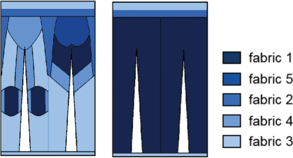Figure 4. The fabric structures of newly developed seamless yoga leggings