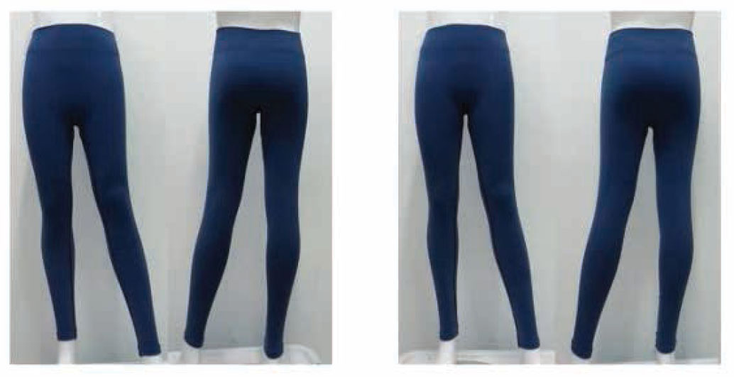 Figure 5. The fabric structures of newly developed seamless yoga leggings