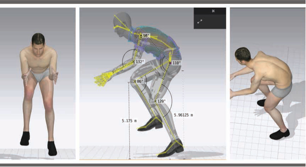 Figure 8. Correct dynamic cycling posture [32,33,34].
