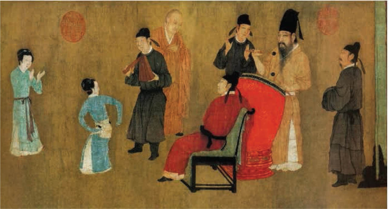 Figure 4. Beating drums and watching dance.