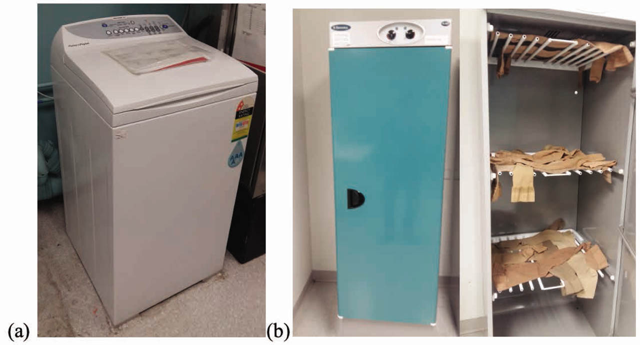 Figure 4. (a) Washing machine (b) Flat cabinet dryer