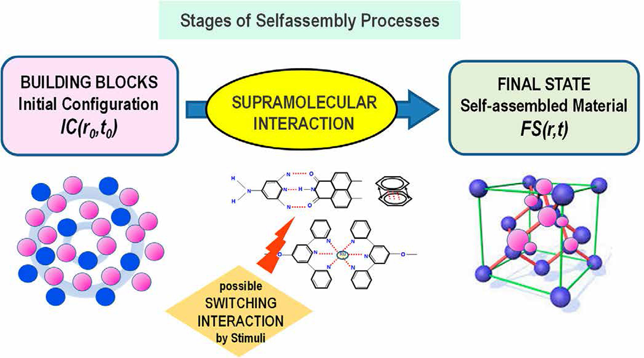 Figure 16. Scheme indicating the main stages of the self-assembly process (Reproduced from [81]. CC BY 4.0.).