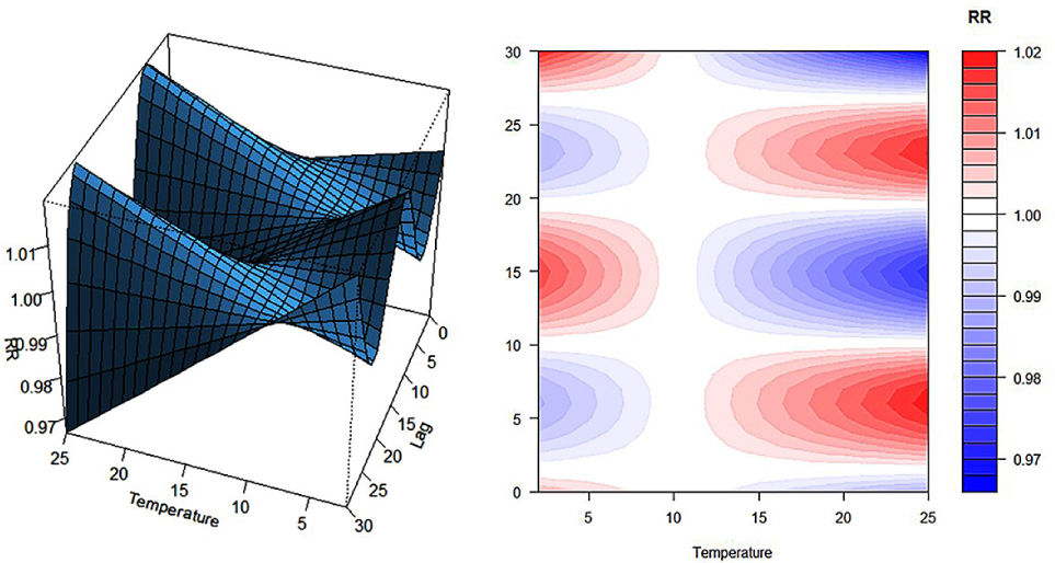 Fig. 8 Impact of ten-year daily temperature difference and hysteresis on chronic kidney disease (CKD) in Harbin