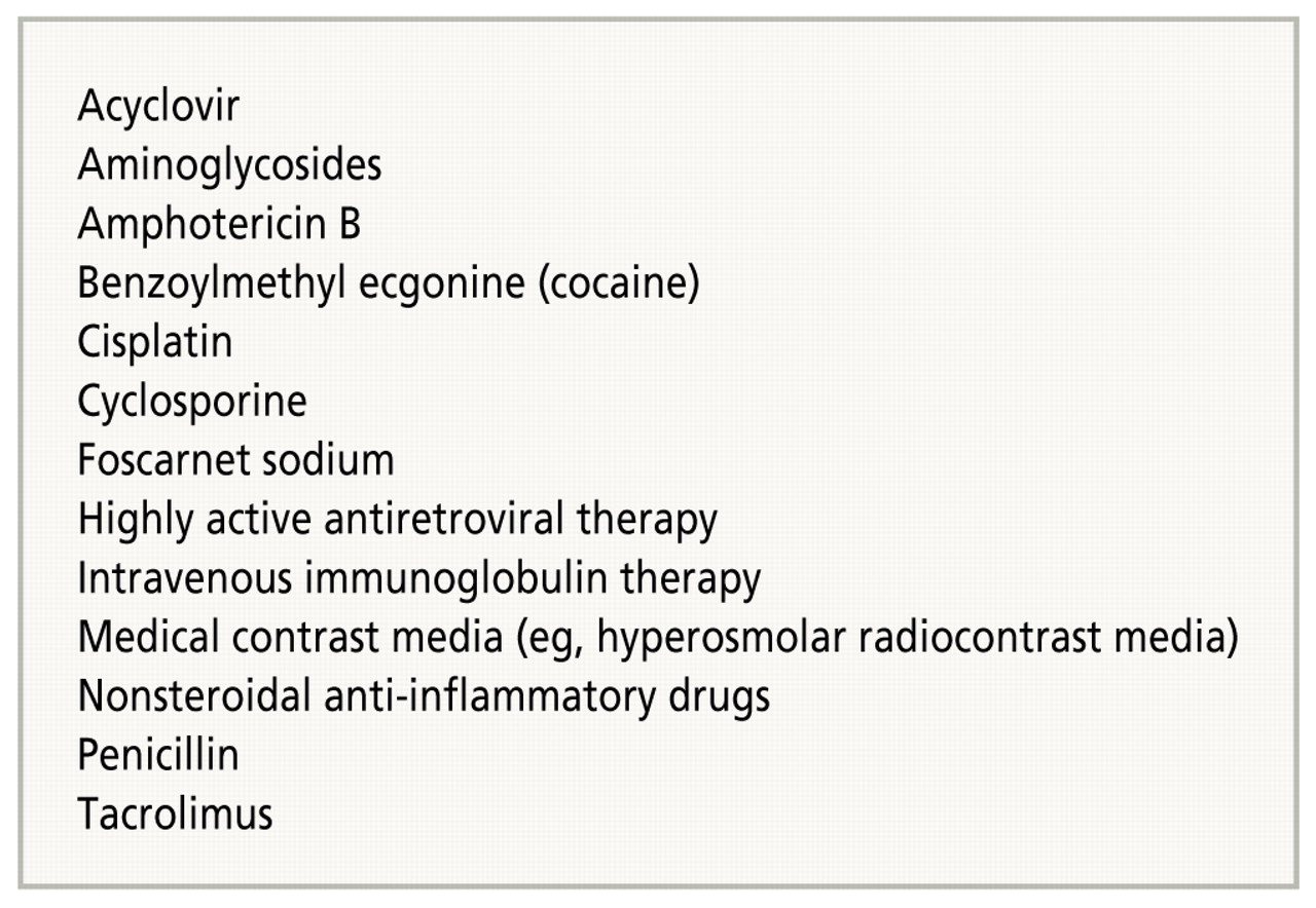 Figure 4.
Nephrotoxic agents.
