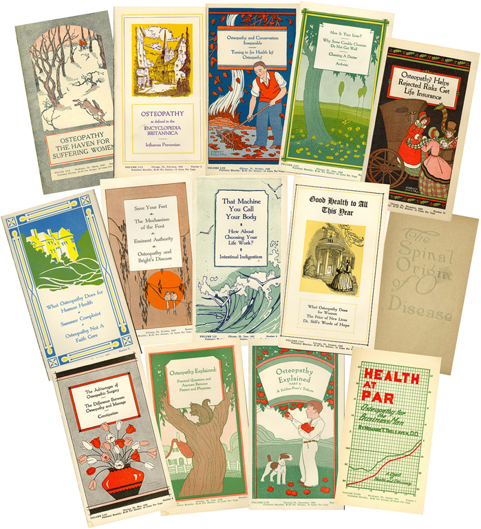 
        Figure.
       
        Covers of osteopathic pamphlets published in the 1920s.
      